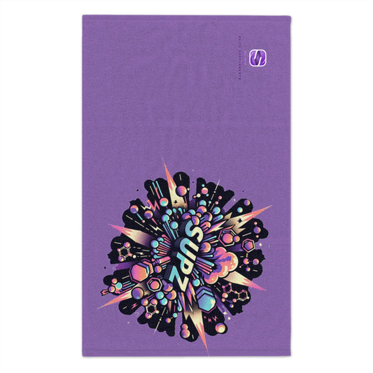 Vibrant Purple Gym Towel with 'SUPZ' Design - Perfect for Sports & Events