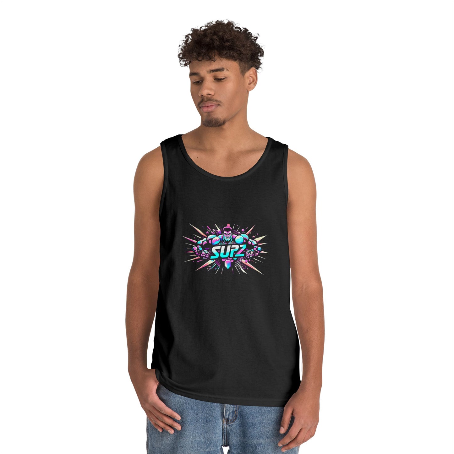 Supz Mens Heavy Cotton Tank Top – Perfect for Summer Fun!