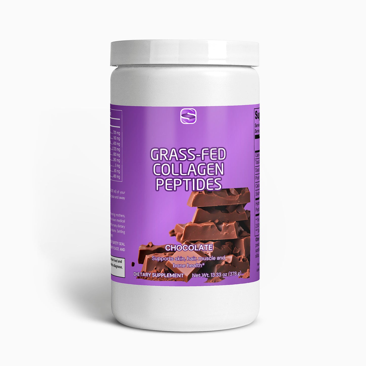 Grass-Fed Collagen Peptides Powder (Chocolate)