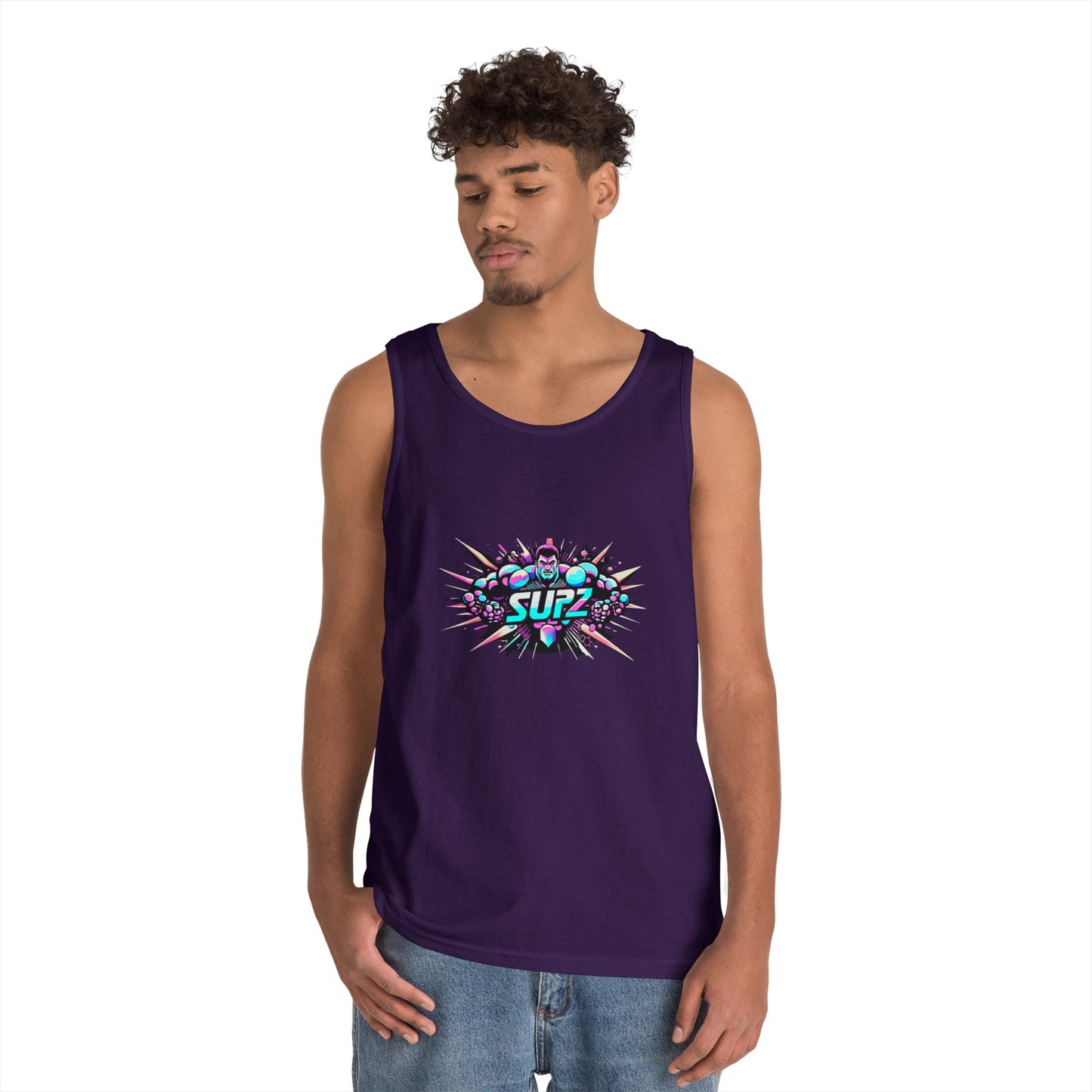 Supz Mens Heavy Cotton Tank Top – Perfect for Summer Fun!