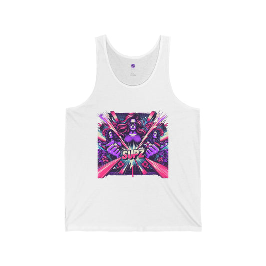 Supz Women's Jersey Tank - Bold Graphic Tee for Fitness Enthusiasts