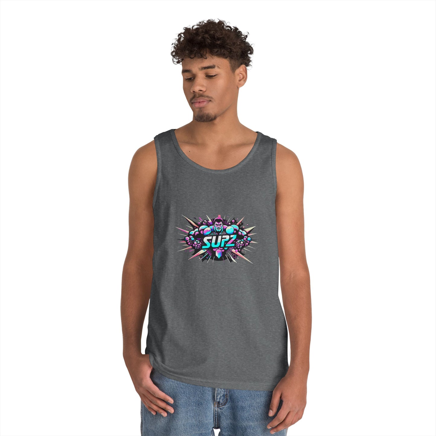 Supz Mens Heavy Cotton Tank Top – Perfect for Summer Fun!