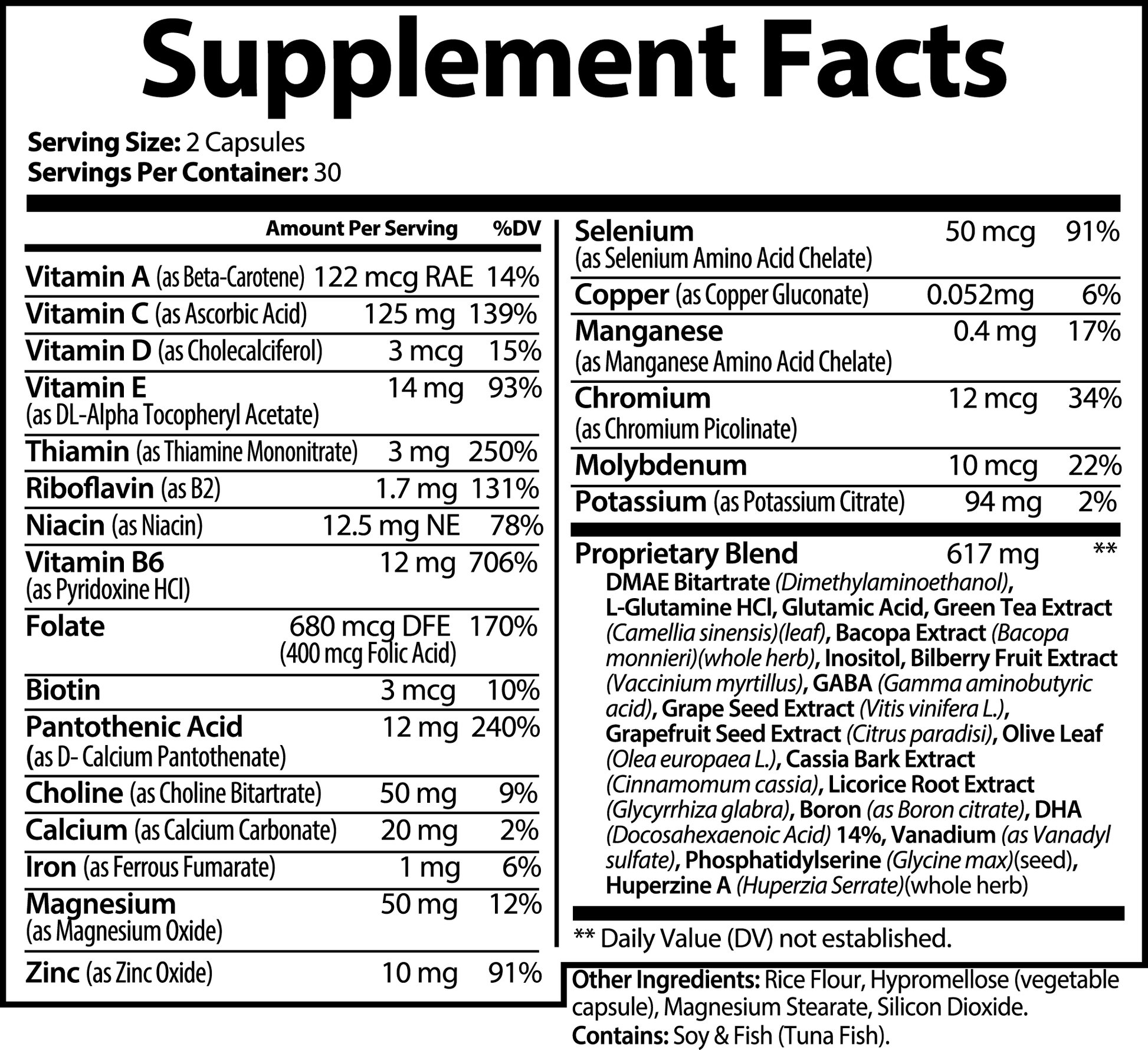 brain-focus-formula supplement facts