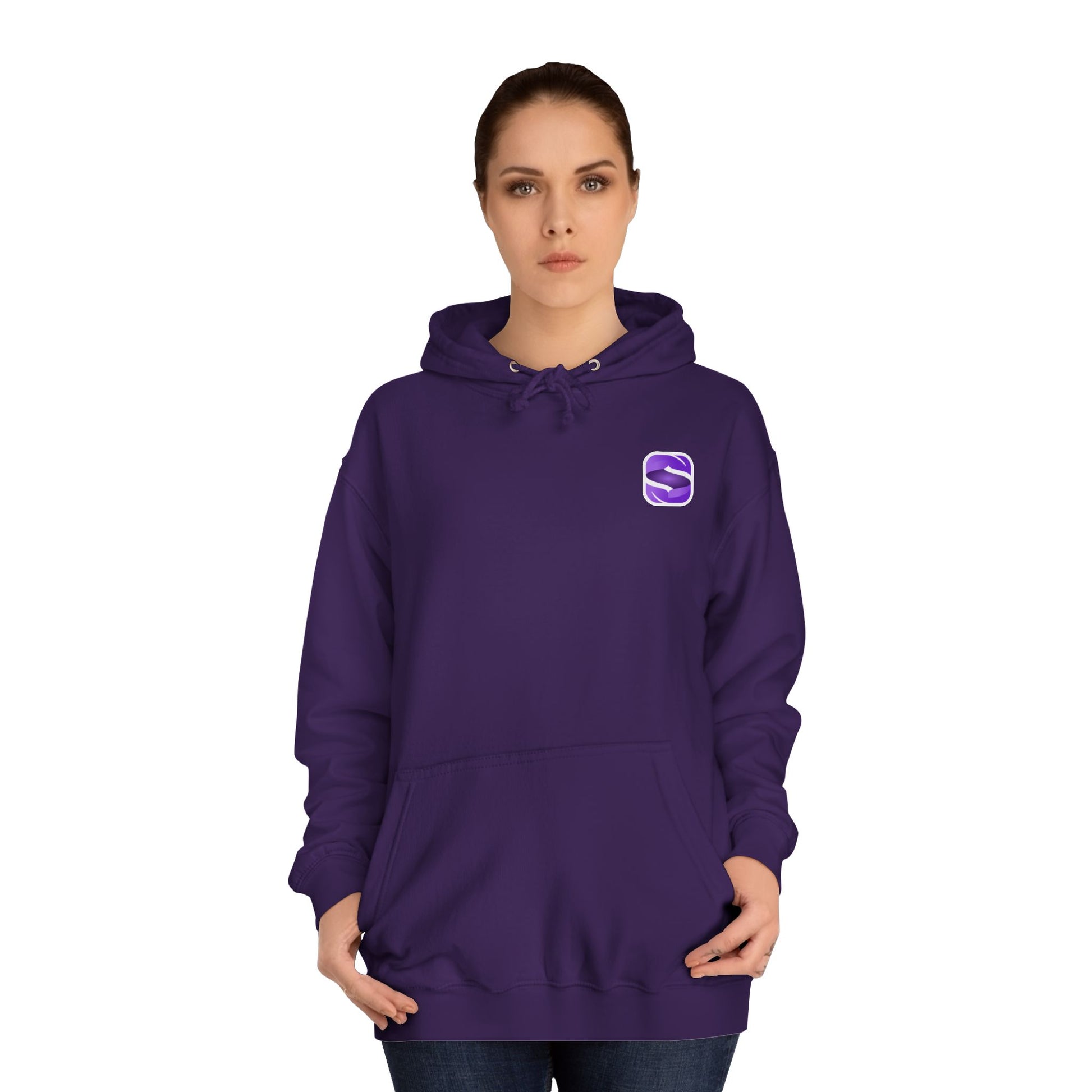 Purple Fitness Explosion Supz Hoodie model for women